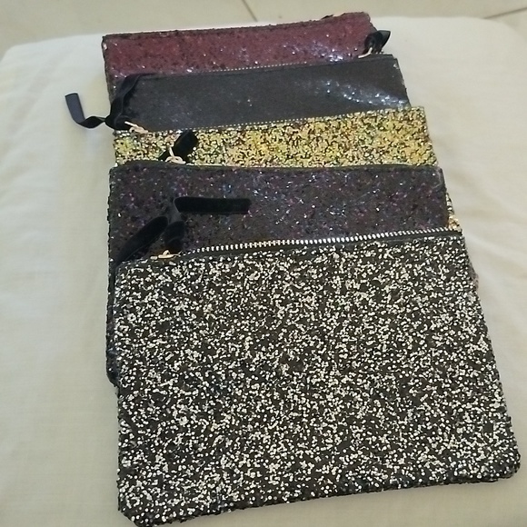 five glitter makeup purses - Picture 1 of 10
